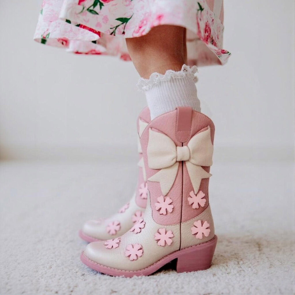 how pink cowgirl boots kids